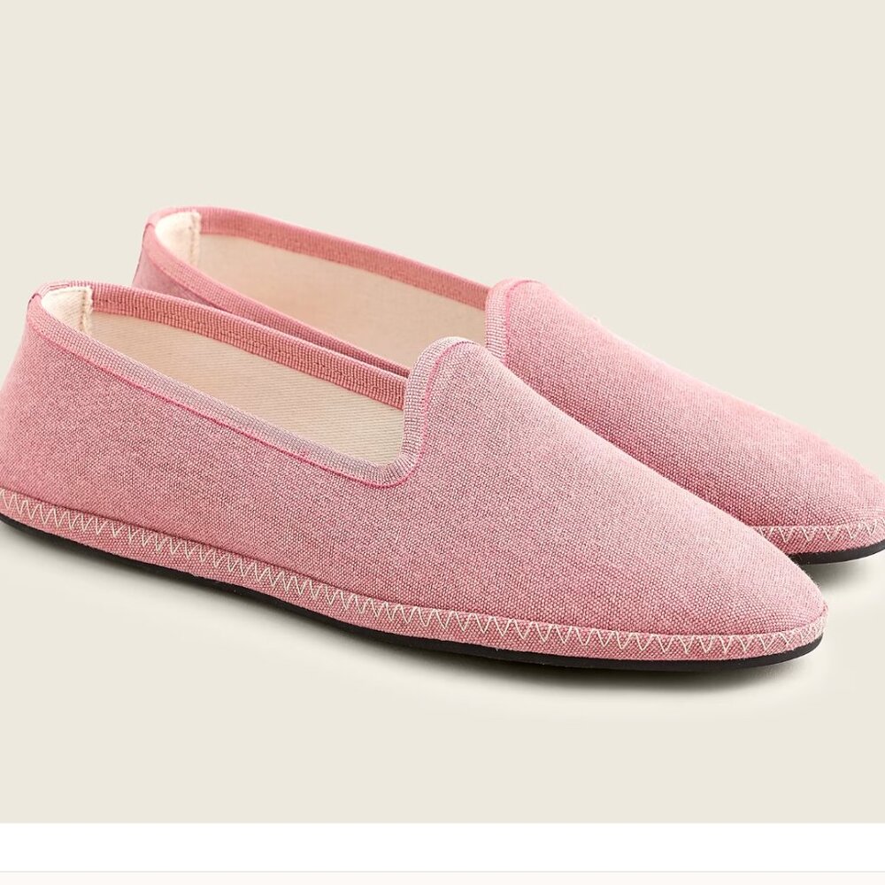 J Crew New Womens Canvas Venetian Loafers PK5678 AY546 sz 9.5